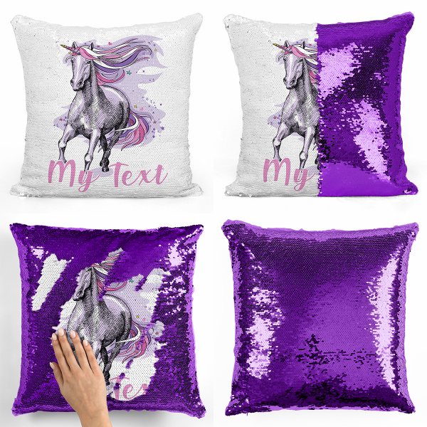 Personalized magic sequin cushions