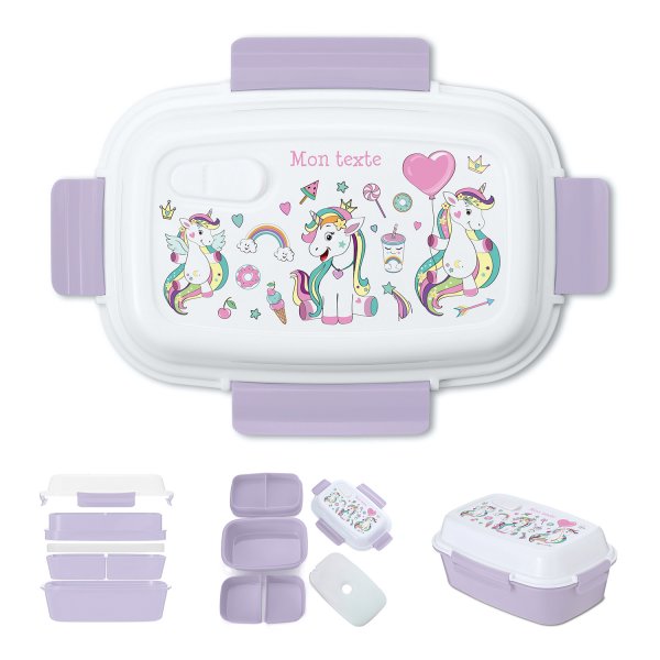 3 unicorns Lunch box child