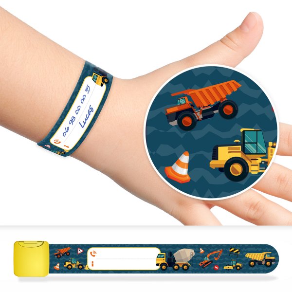 Children's ID bracelet with truck design