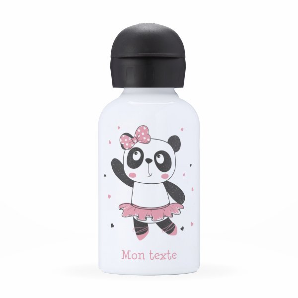 Children's personalized insulated water bottle - Ballerina panda