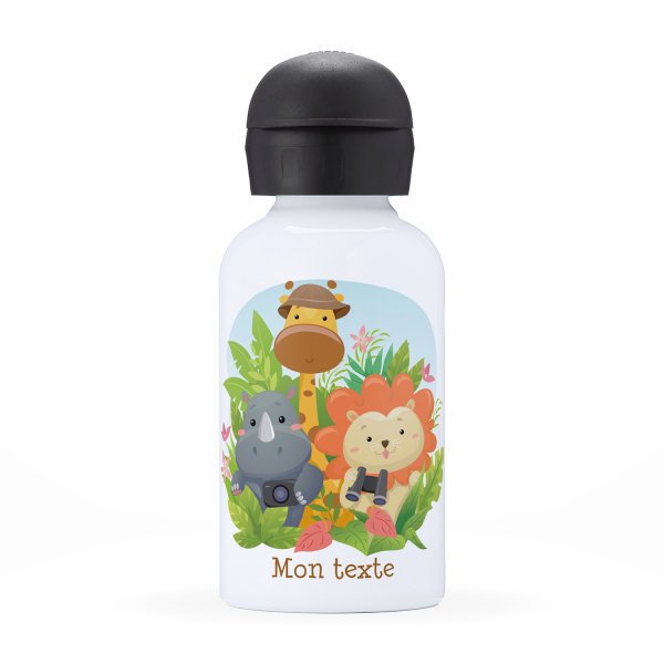 Children's personalized insulated water bottle - Jungle animals