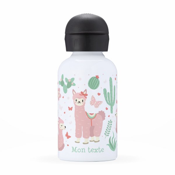 Children's personalized insulated water bottle - Llamas