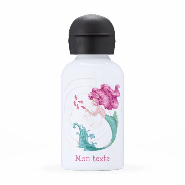 Children's personalized insulated water bottle - Mermaid