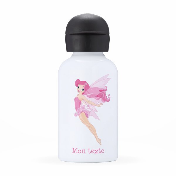 Children's personalized insulated water bottle - Pink fairy