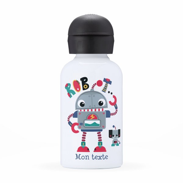 Children's personalized insulated water bottle - Robots