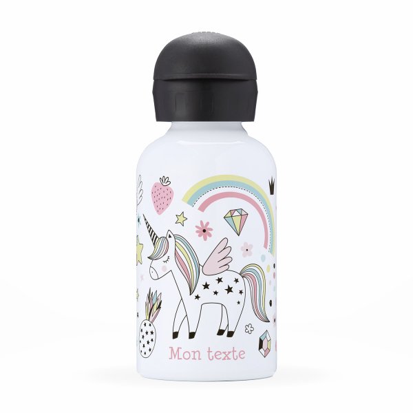 Children's personalized insulated water bottle - Unicorn