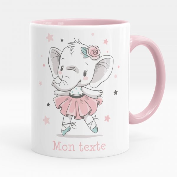 Personalized cup - Ballerina elephant