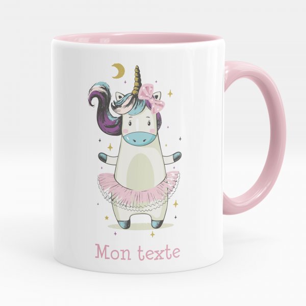 Personalized cup - Ballerina unicorn