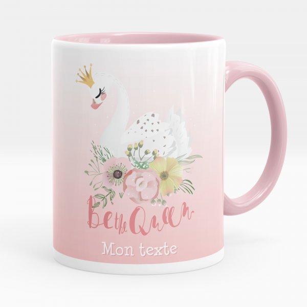 Personalized cup - Be the Queen swan