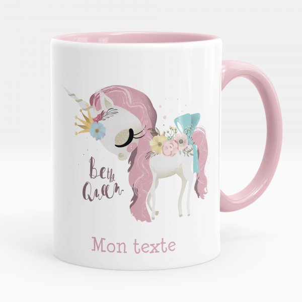 Personalized cup - Be the Queen unicorn