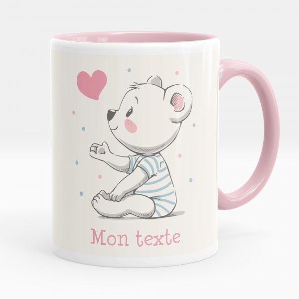 Personalized cup - Bear and heart