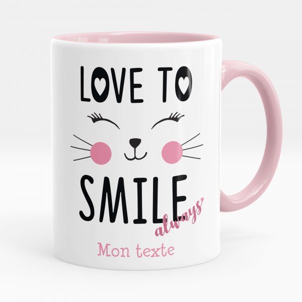 Personalized cup - Love to smile always