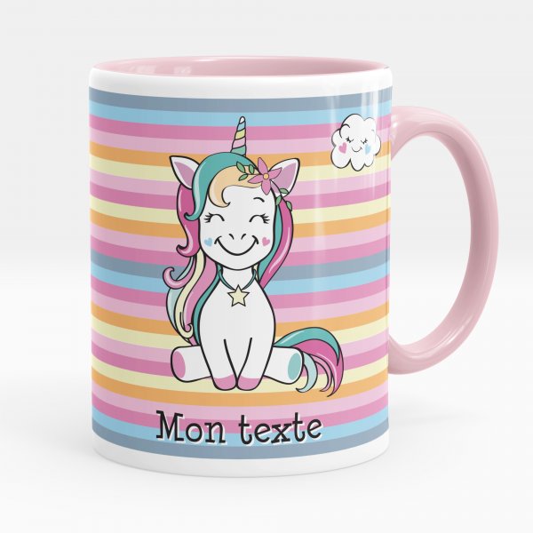 Personalized cup - Smiley unicorn