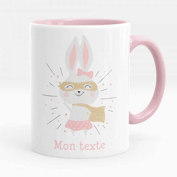 Personalized cup - Superhero bunny