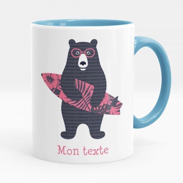 Personalized cup - Surfer bear