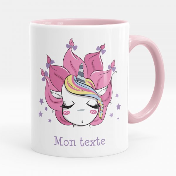 Personalized cup - Unicorn and stars