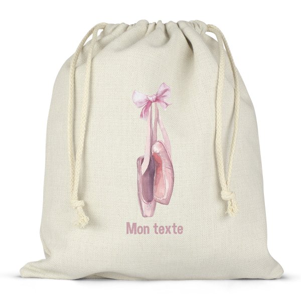 Personalized drawstring lunch box bag - Ballet shoes