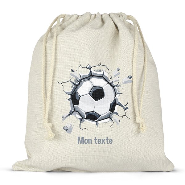 Personalized drawstring lunch box bag - Football