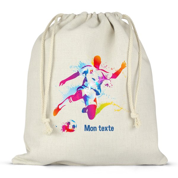 Personalized drawstring lunch box bag - Footballer