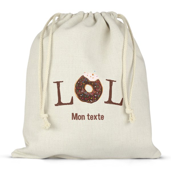 Personalized drawstring lunch box bag - LOL