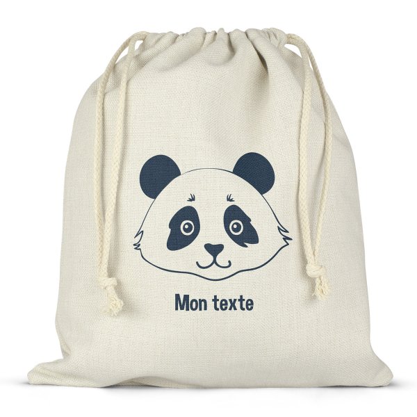 Personalized drawstring lunch box bag - Panda