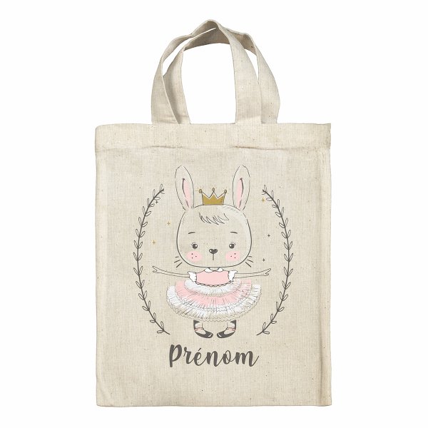 Personalized Easter tote bag - Ballerina bunny