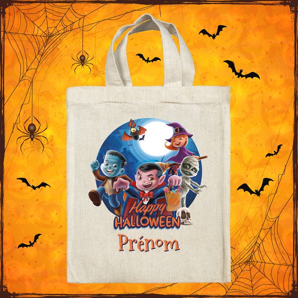 Personalized Halloween tote bag - Vampires