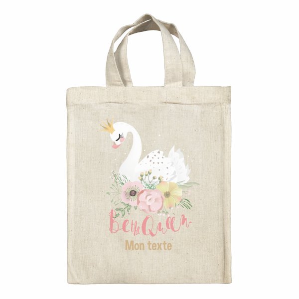 Personalized lunch box tote bag - Be the Queen swan