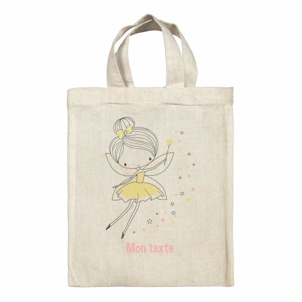 Personalized lunch box tote bag - Fairy and stars