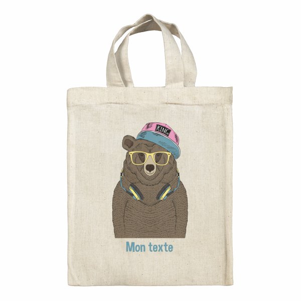 Personalized lunch box tote bag - Music bear