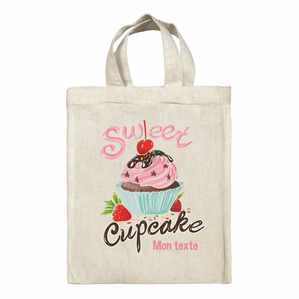 Personalized lunch box tote bag - Sweet cupcake