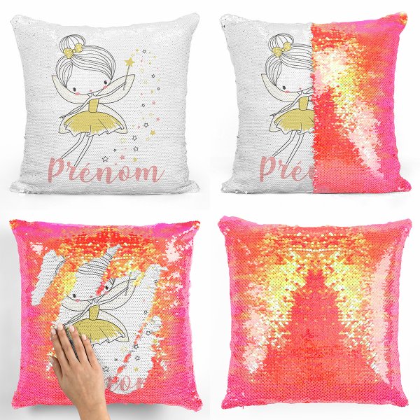 Personalized magic sequin cushion - Fairy