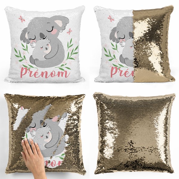 Personalized magic sequin cushion - Koala