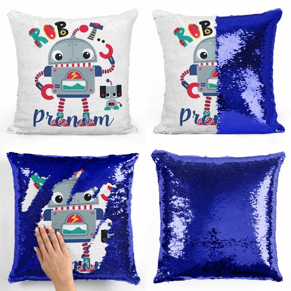 Personalized magic sequin cushion - Robot