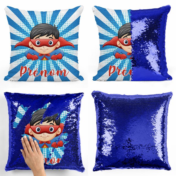 Personalized magic sequin cushion - Superhero