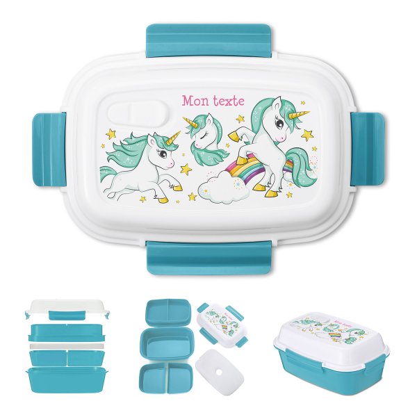 Rainbow unicorns Lunch box child